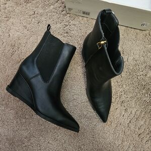 Franco Sarto Black Ankle Boots
